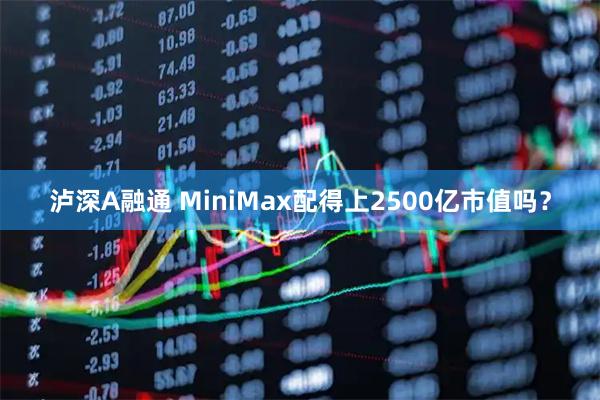 泸深A融通 MiniMax配得上2500亿市值吗？